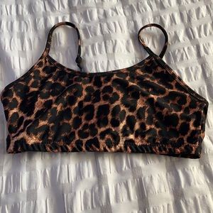Cheetah print sports bra